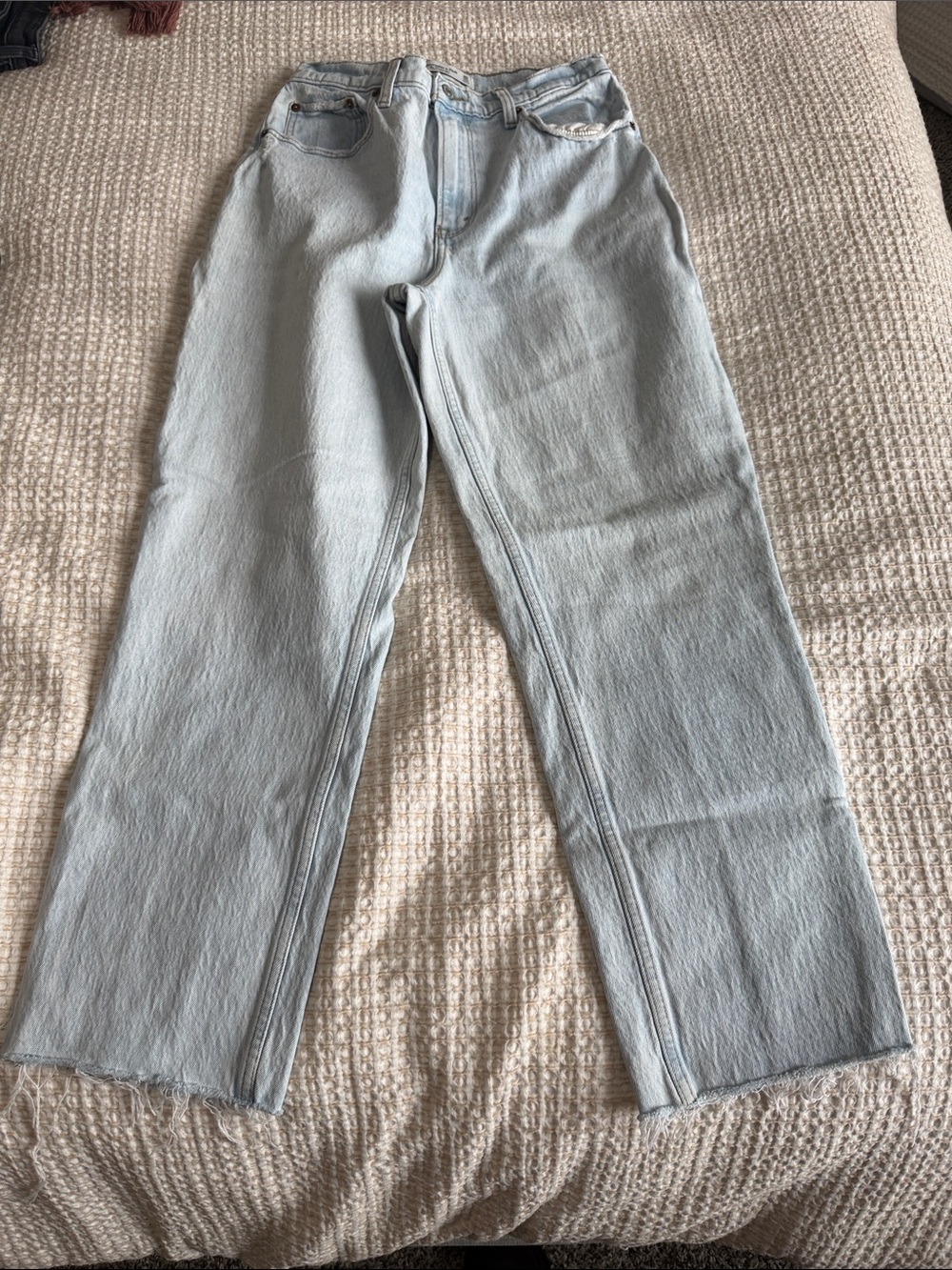 Abercrombie & Fitch Light Blue Women’s Straight-Leg Jeans